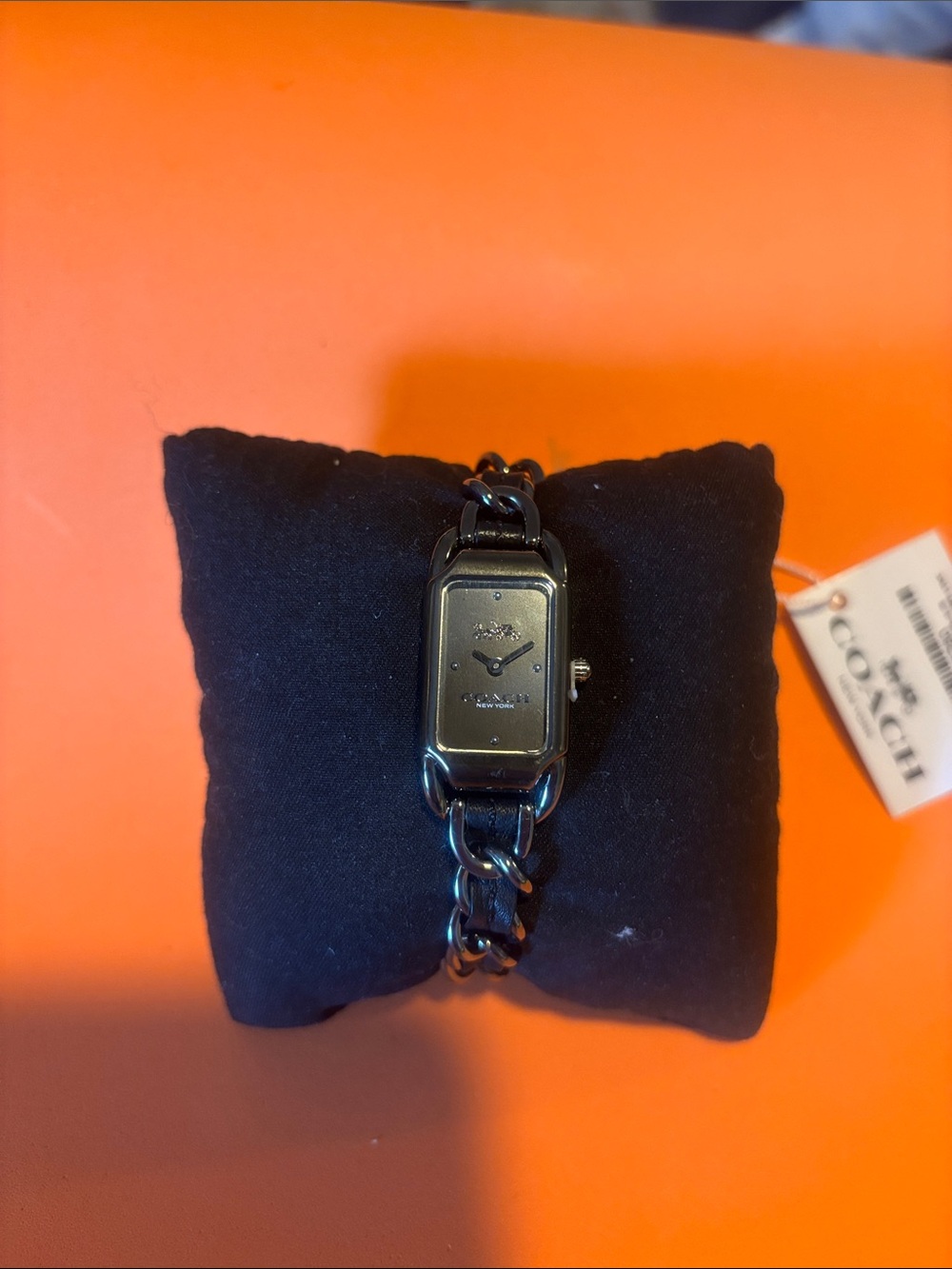 Coach Black and Silver Chain Link Women's Watch